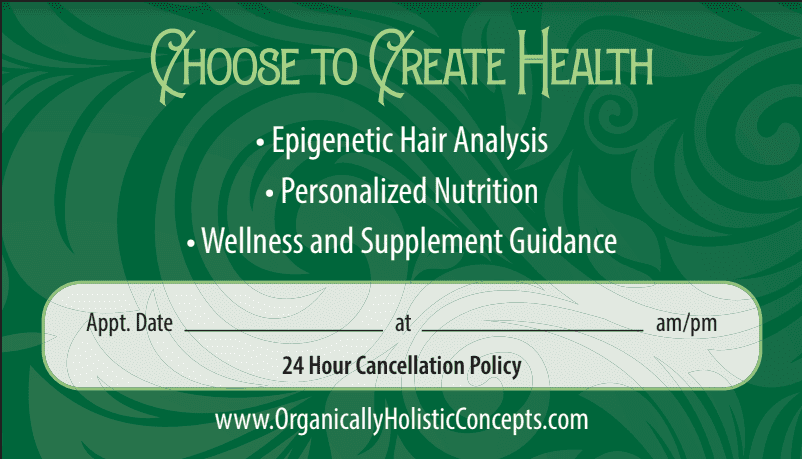 Business Card for Organically Holistic Concepts OHC